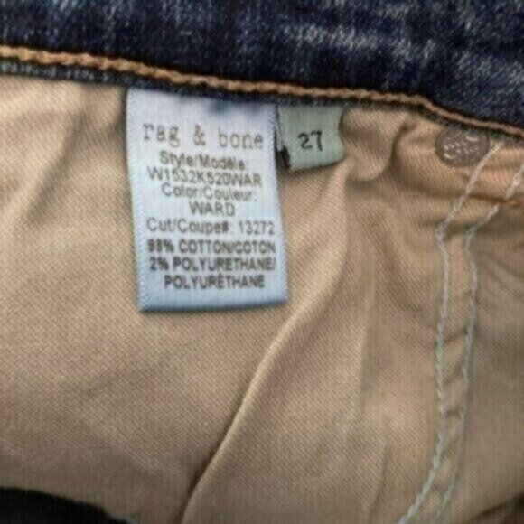 Rag & Bone High Rise Distressed Skinny Jeans Stretch Minimalist Slim - Picture 6 of 9